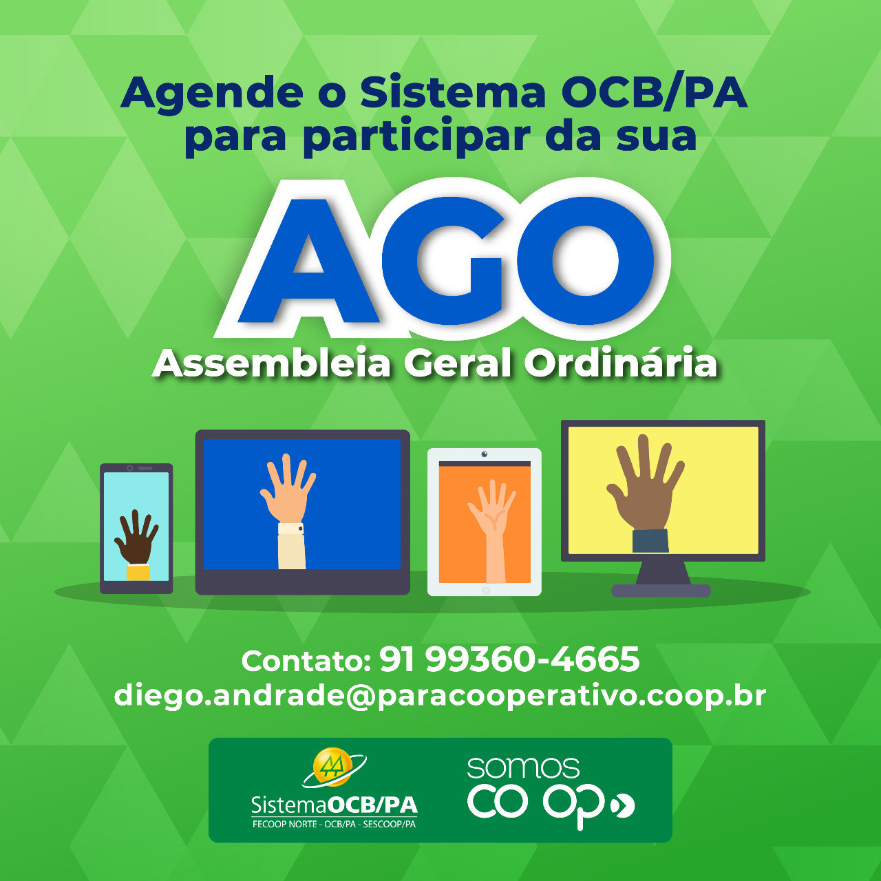 O Sistema OCB/PA quer participar da AGO da sua cooperativa
