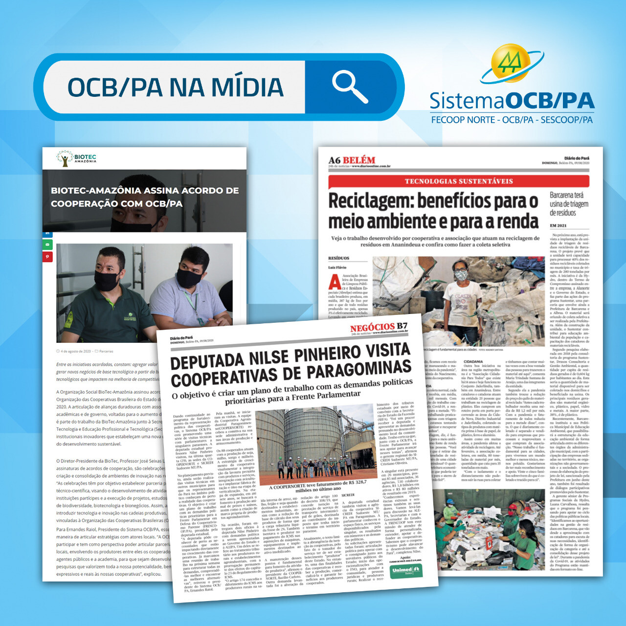 Ações do Sistema OCB/PA são destaque na mídia