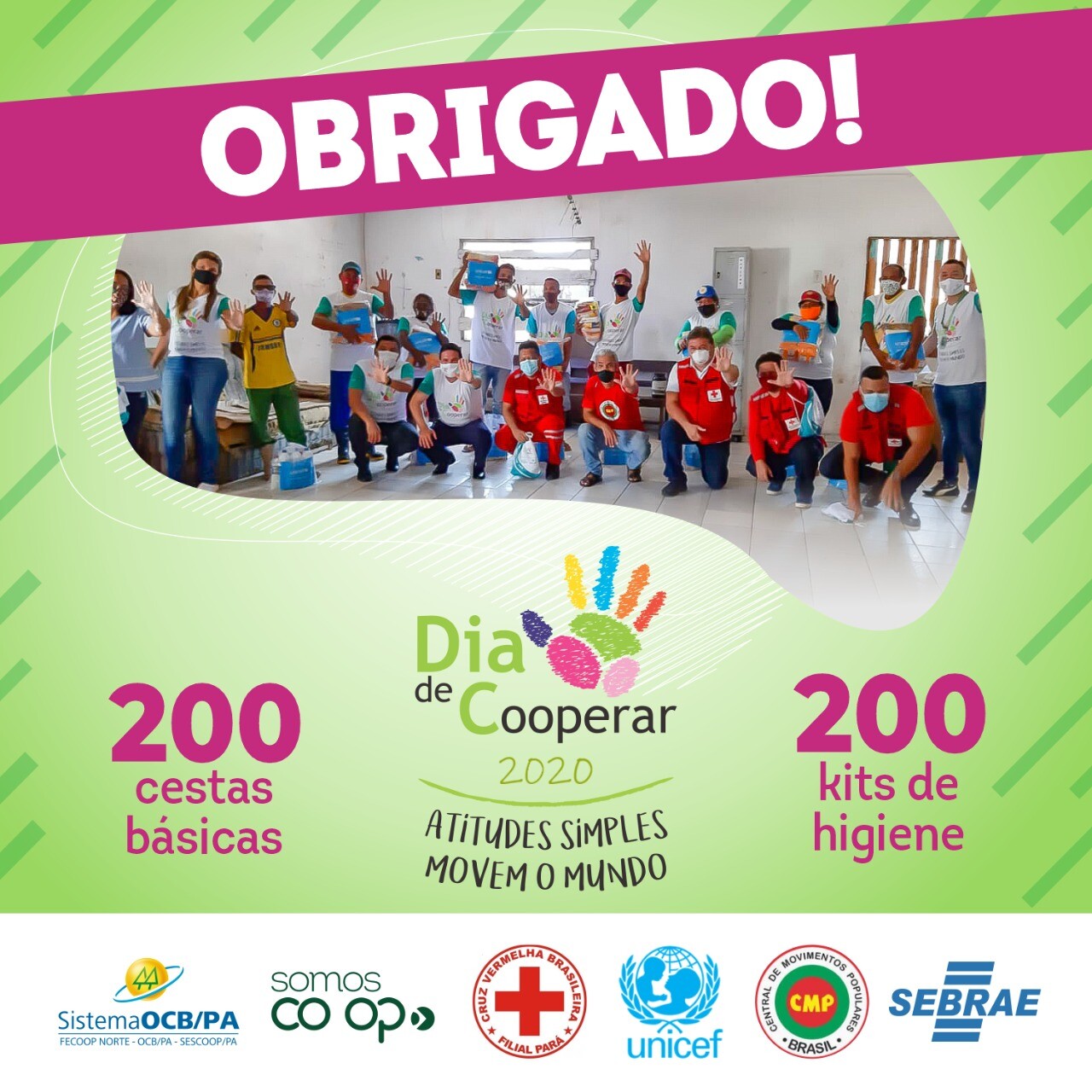 Cooperativas recebem donativos de parceria interinstitucional