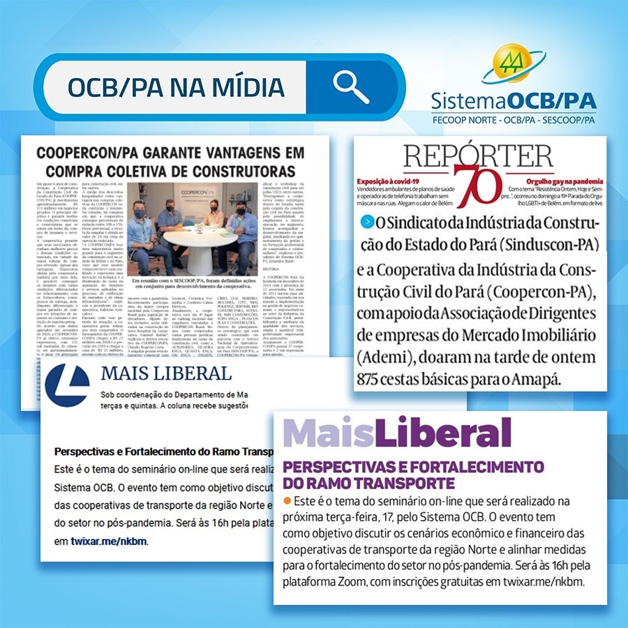 Na Mídia destaque para a COOPERCON/PA 
