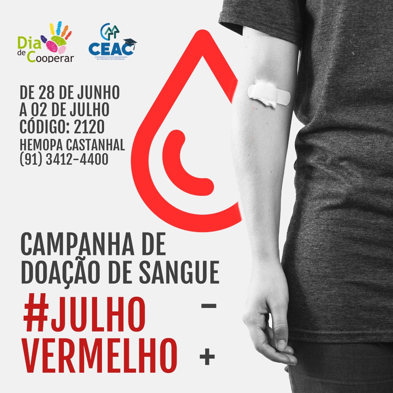 Dia C 2021: CEAC mobiliza comunidade de Castanhal para doação de sangue 