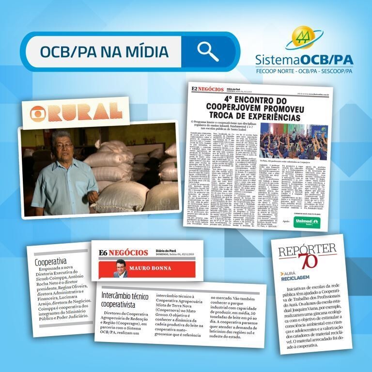 OCB/PA Na Mídia – Cooperativas foram destaque no Globo Rural 🌲🍫