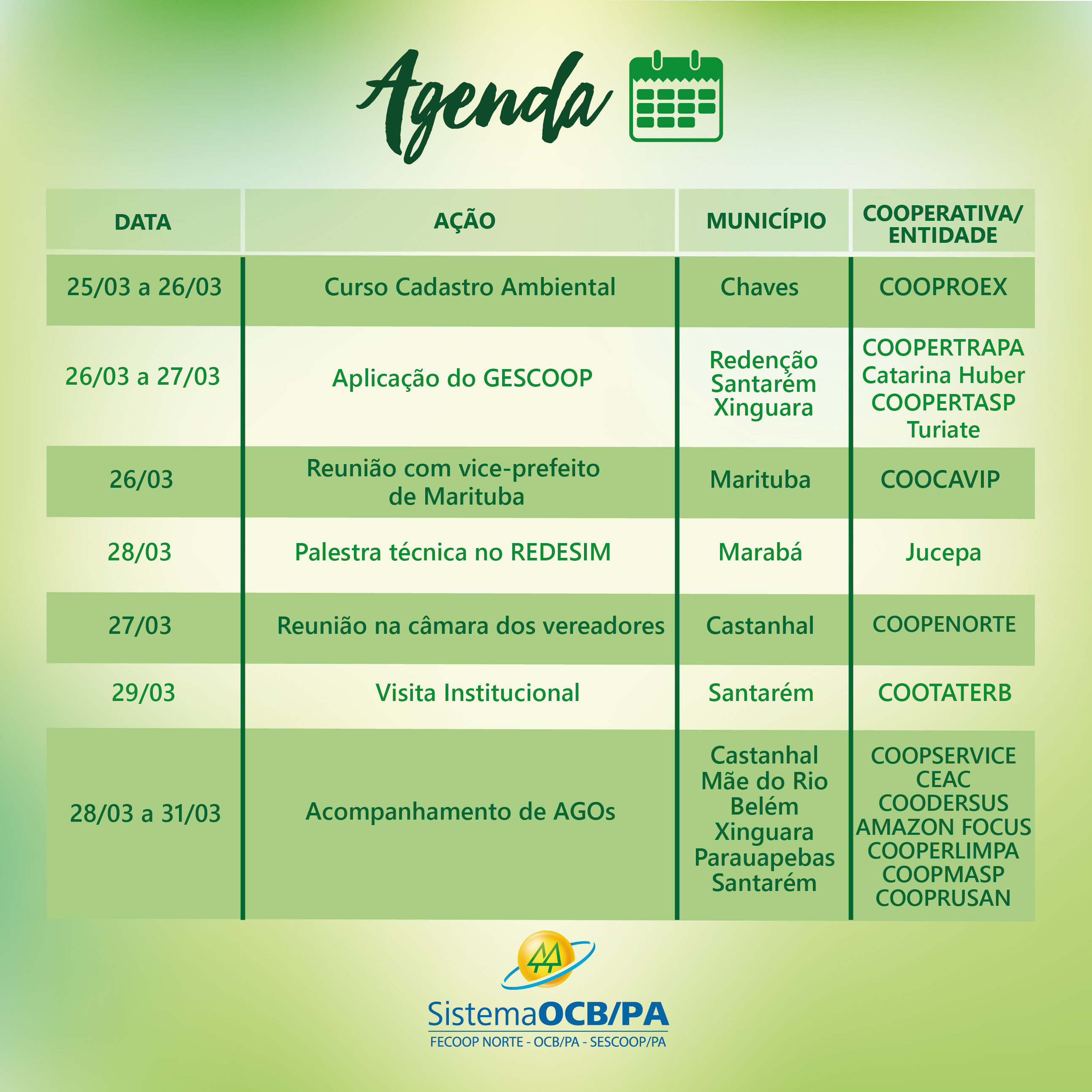 Agenda Semanal  