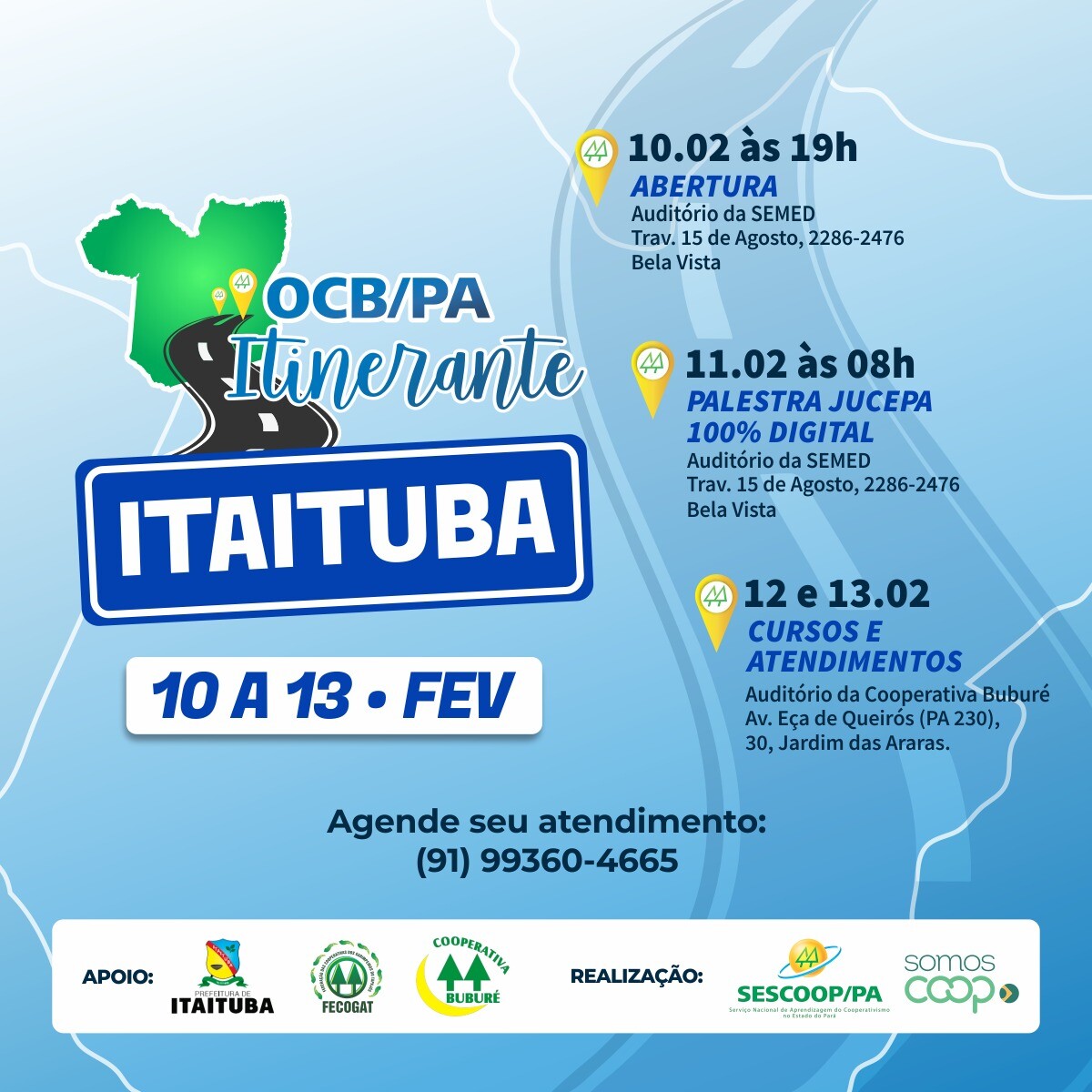Itaituba abre a programação da OCB/PA Itinerante