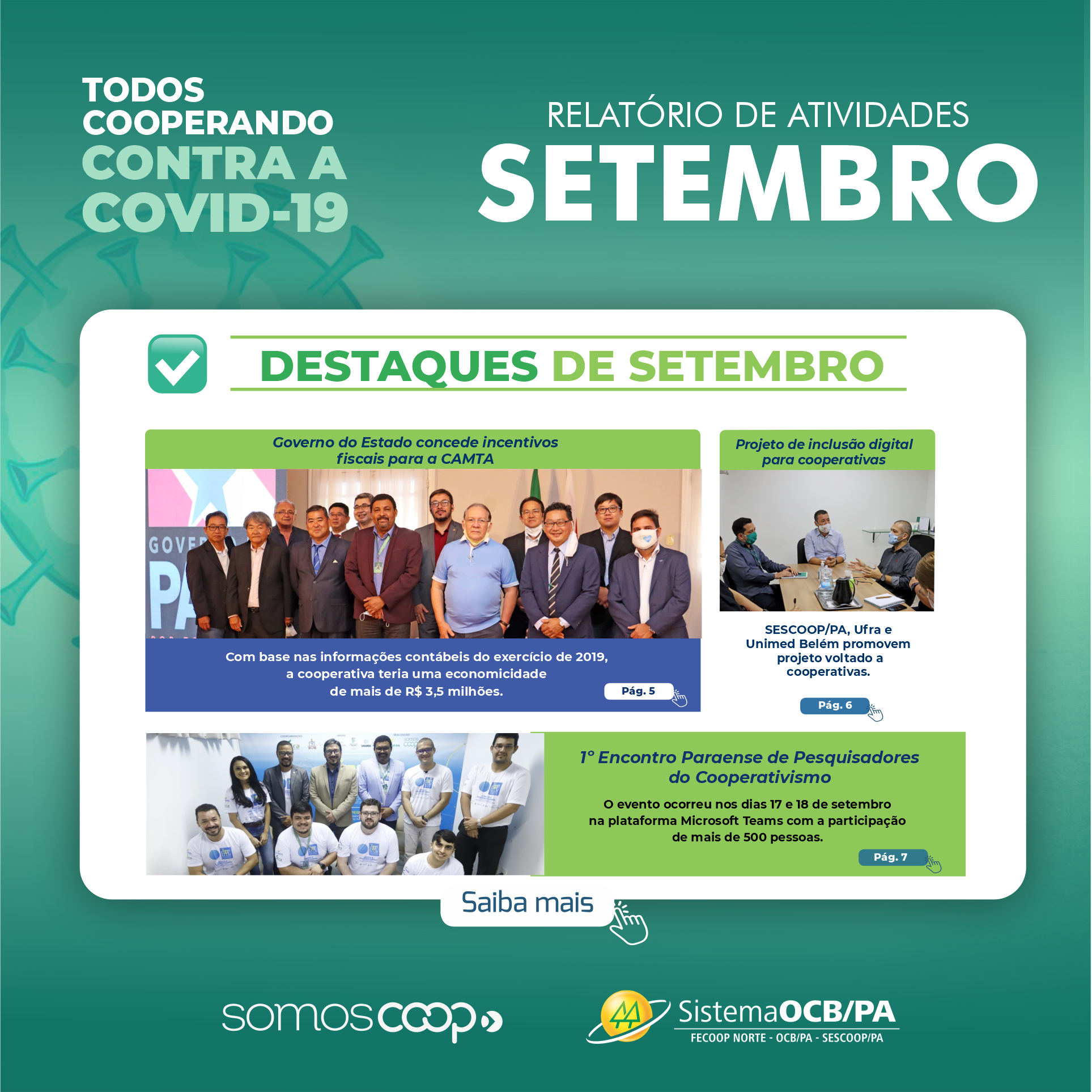 OCB/PA beneficiou mais de 5 mil pessoas em agosto