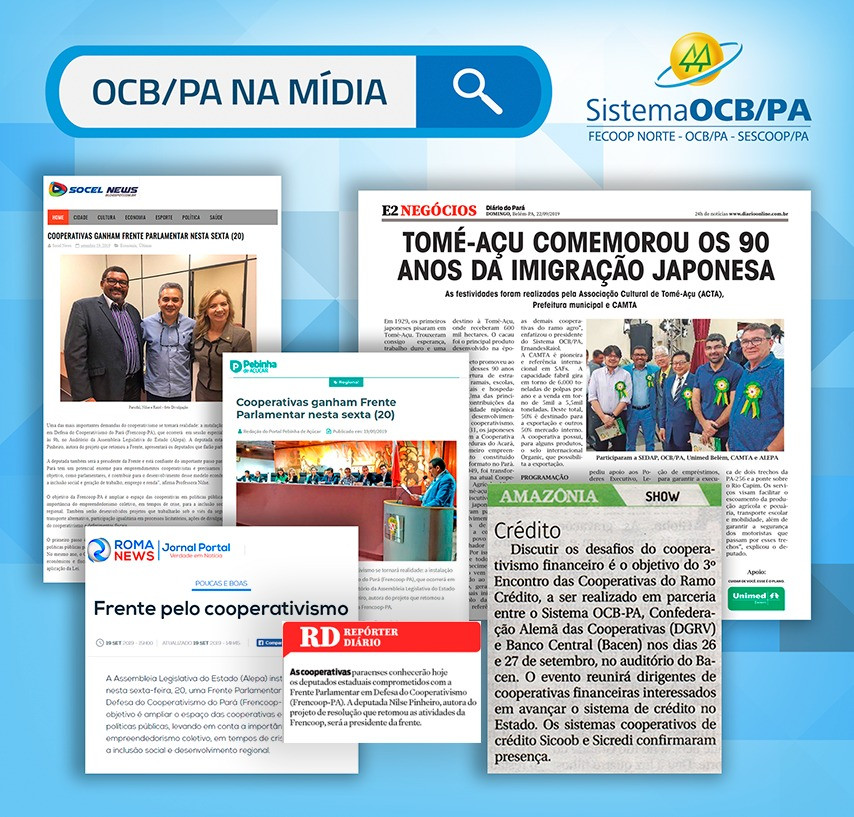 OCB/PA na Mídia - FRENCOOP, Encontro do Ramo Crédito e 90 Anos da Imigração Japonesa ?