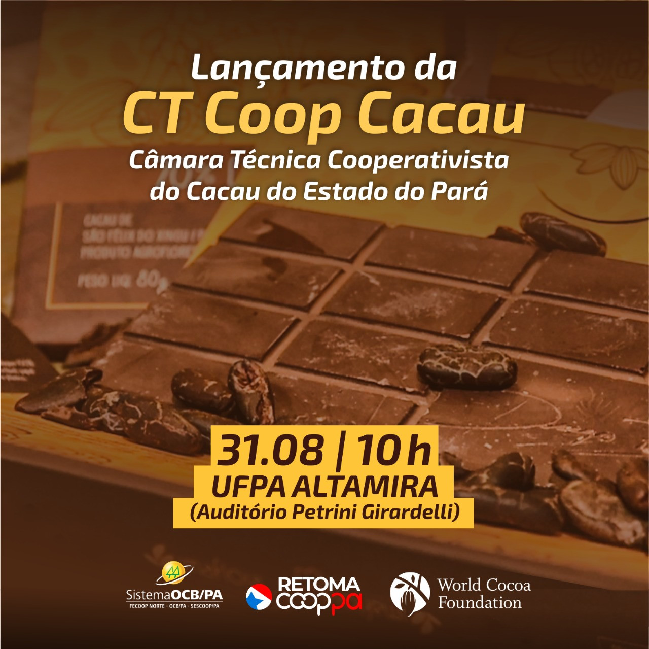 OCB/PA realiza lançamento da Câmara Técnica Cooperativista do Cacau na próxima terça (31)