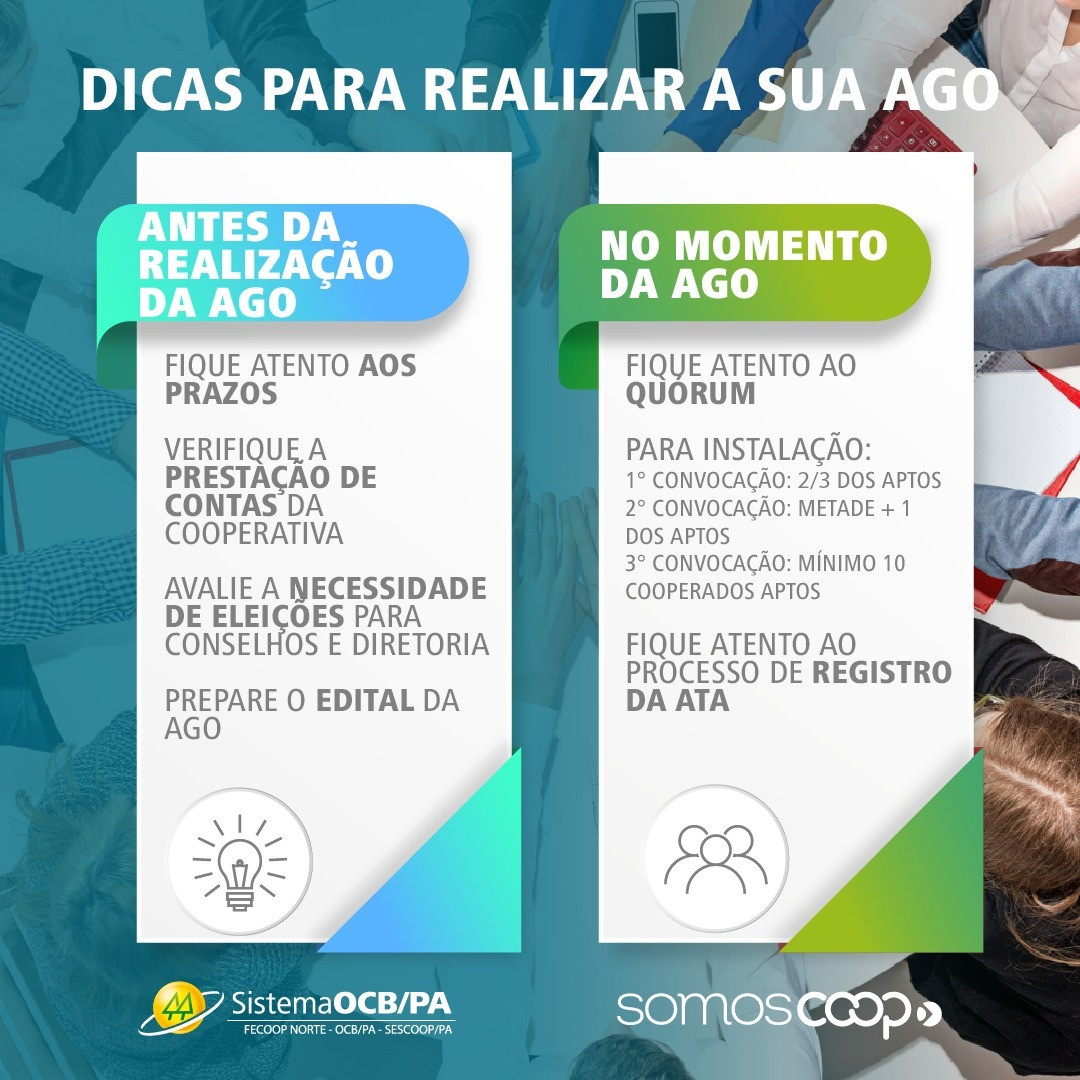 Dicas essenciais para a realização da AGO da sua cooperativa
