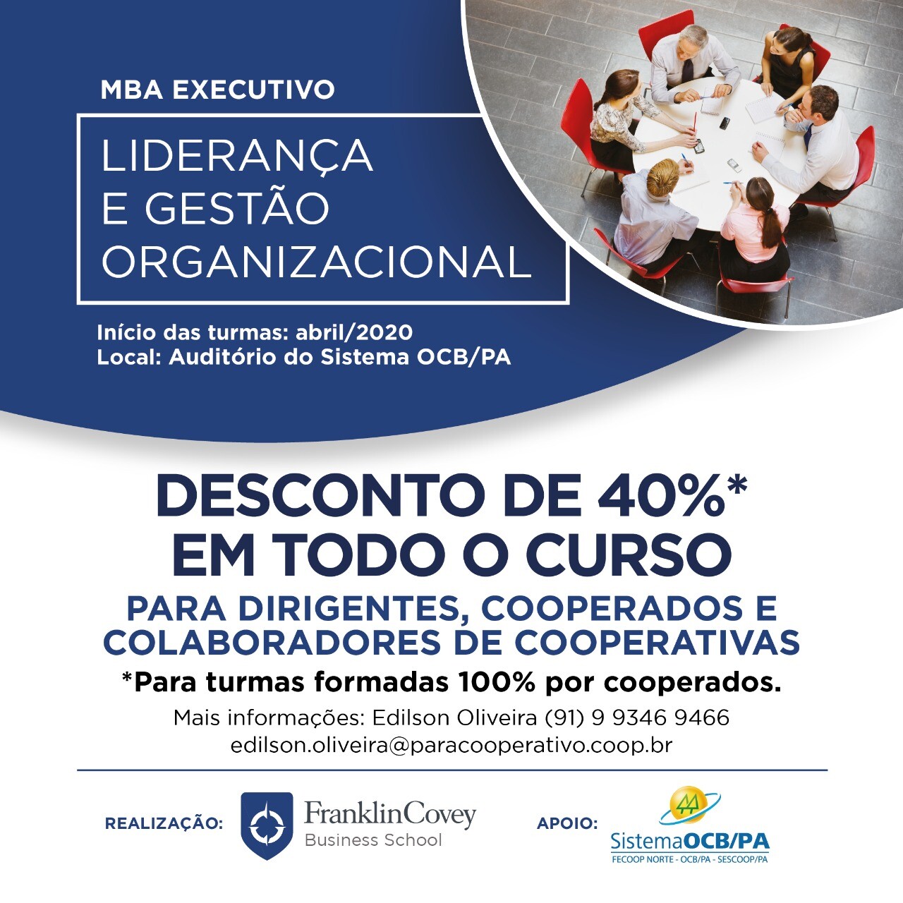 Cooperativistas terão desconto em MBA de aprimoramento de gestão