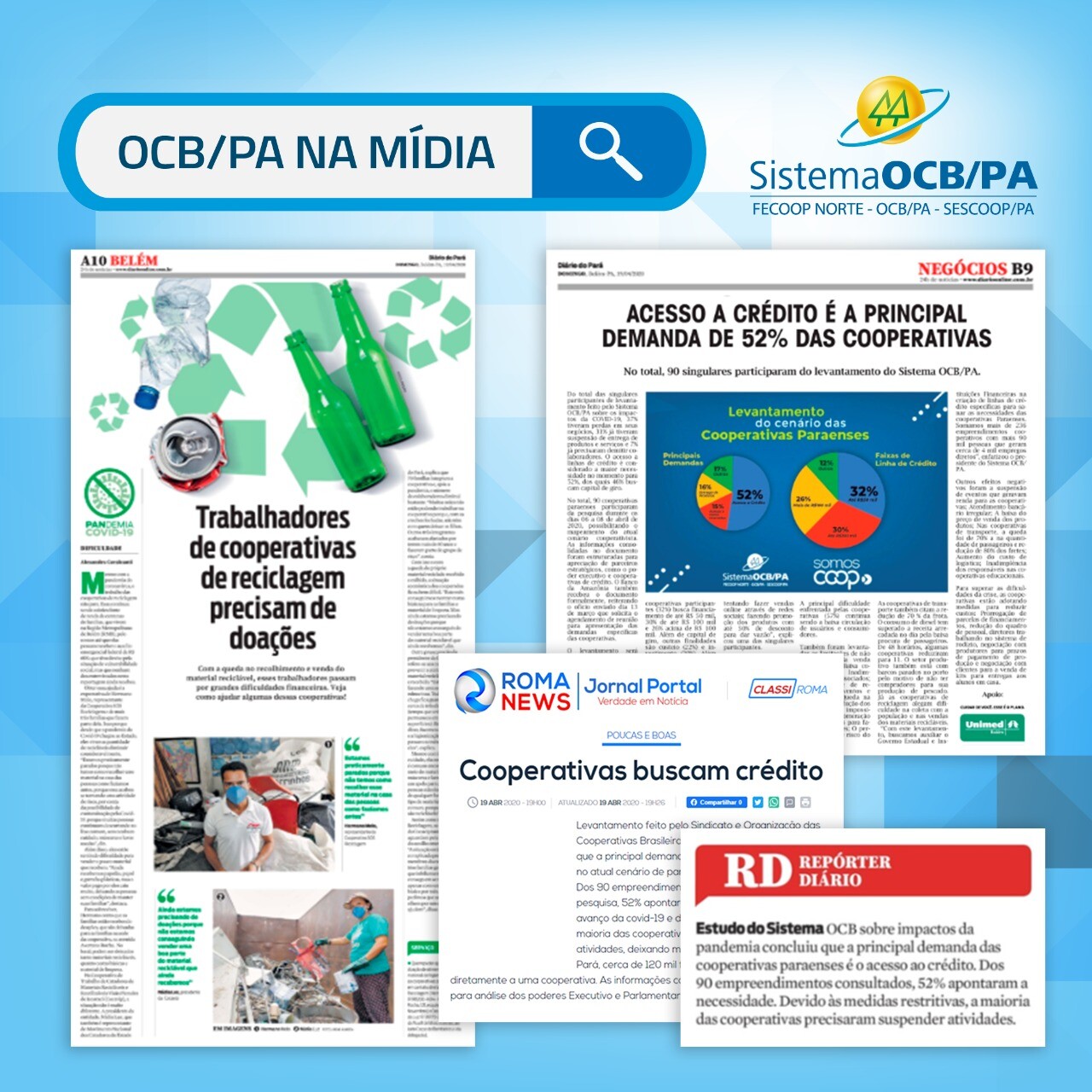OCB/PA Na Mídia - Levantamento do Cenário das Cooperativas e Reciclagem