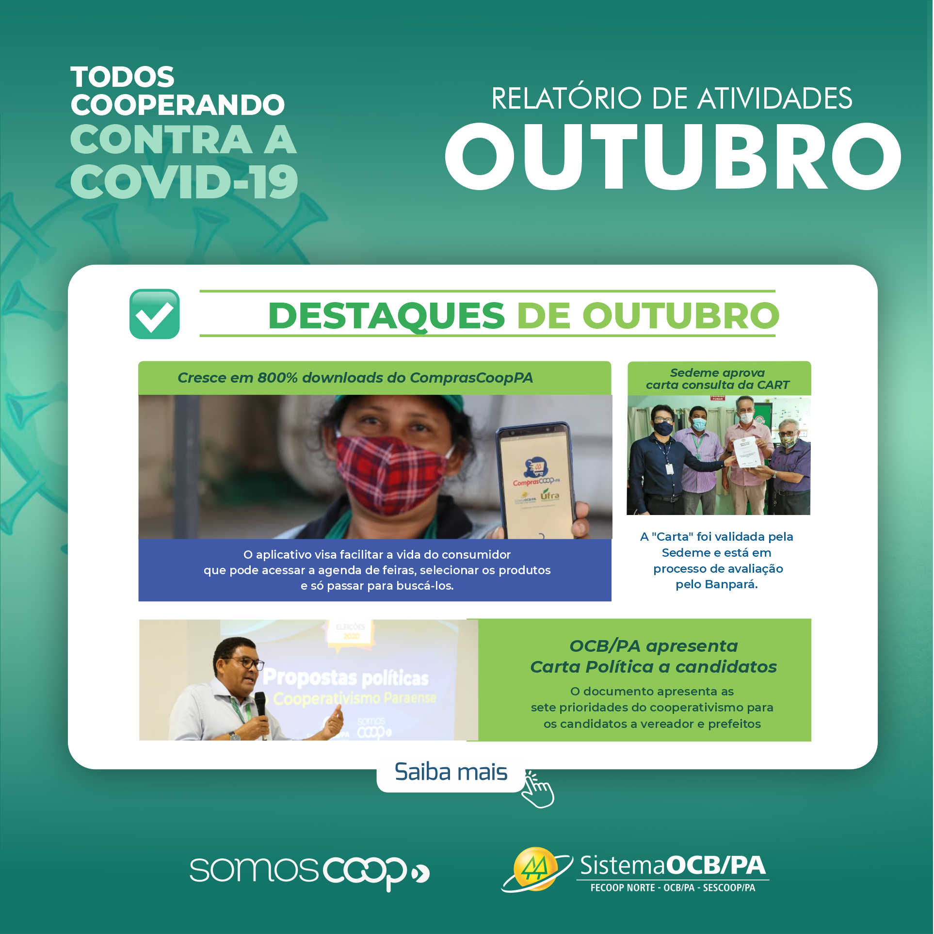 OCB/PA beneficiou mais de 4 mil pessoas em outubro